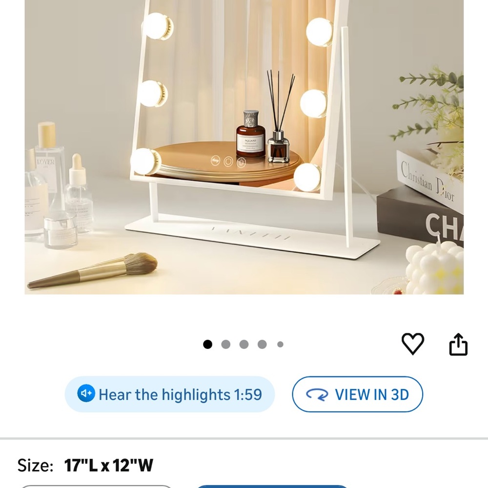 Lighted Vanity Mirror with Touch Controls - Picture 4 of 4